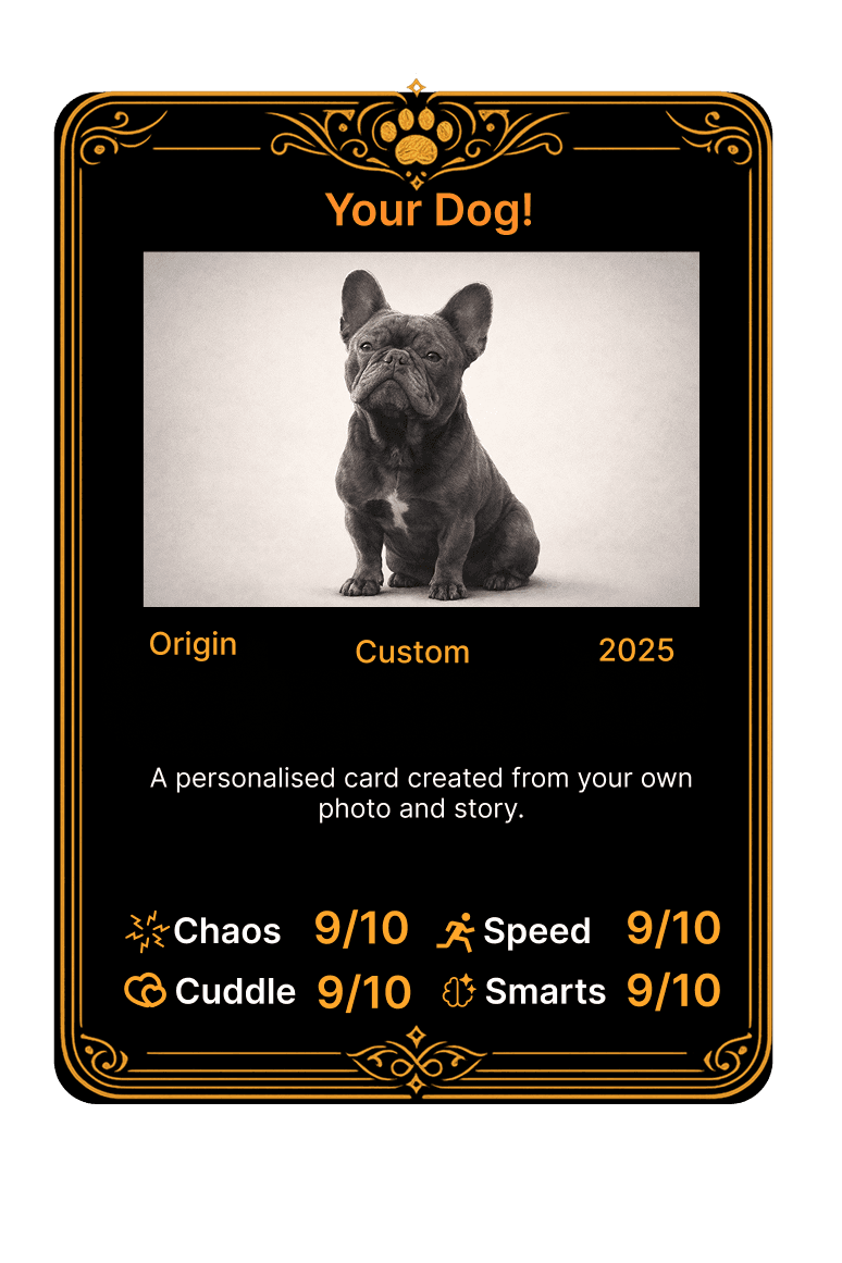 Custom dog card